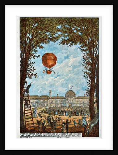 First aerial voyage by Charles and Robert, Paris, France, 1783 (1890s). by Anonymous