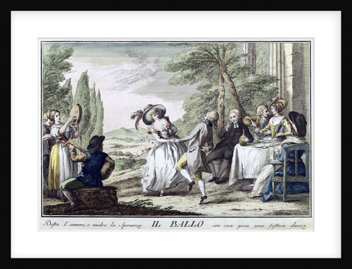 Il Ballo (The Dance), 1790. by Giuseppe Piattoli