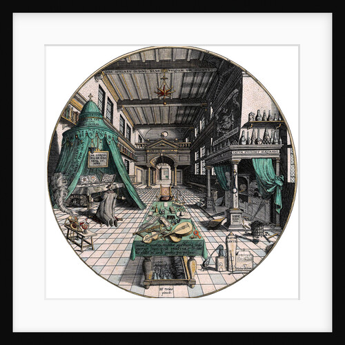 Alchemists laboratory, 1595. by Hans Vredeman de Vries