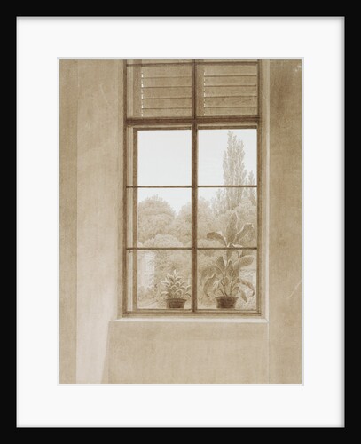 Window Looking over the Park, 1810-1811. by Caspar David Friedrich
