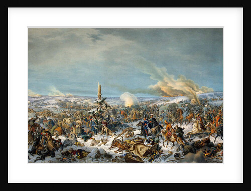 Crossing the Berezina River, Russia, 27 November 1812 (1844). by Peter Heinrich Lambert von Hess