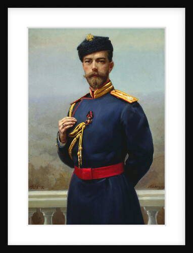 Tsar Nicholas II of Russia with the Cross of Saint Vladimir, 1905 by Genrich Maniser