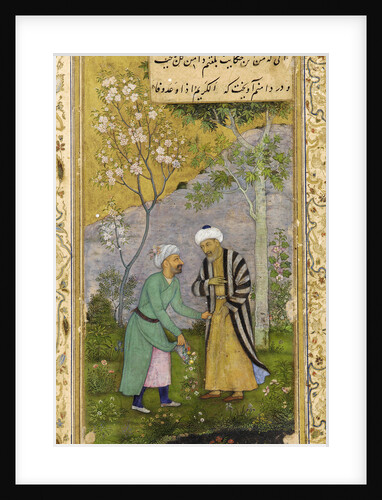 Saadi in a Rose Garden, 1645. by Govardhan