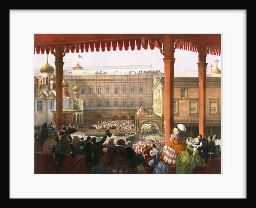 Bow to the People, Coronation of Tsar Alexander II of Russia, Moscow, 1855 (1856) by Anonymous