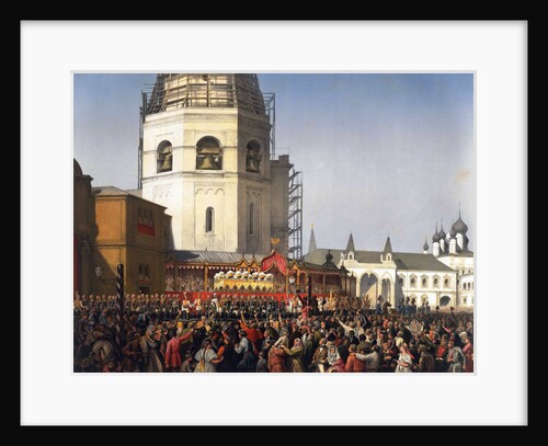 Procession after the coronation of Tsar Alexander II of Russia, Moscow, 1856. by Jean Sorieul