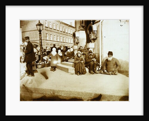 Beggars in front of the Valaam Monastery, Moscow, Russia, 1907 by Unknown