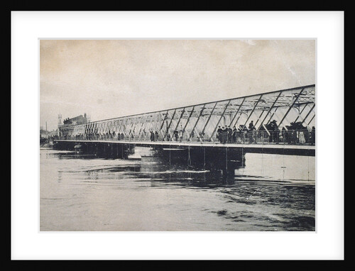 The Borodinsky bridge during the flood of April 1908, Moscow, Russia by Unknown