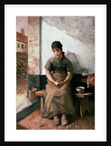 A Maidservants Breakfast, 1880s. by Constantin Emile Meunier