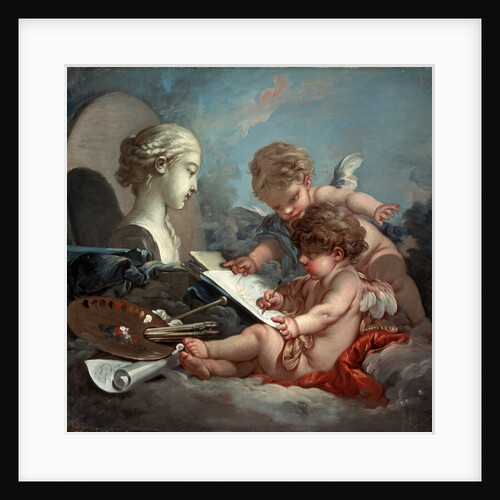 Cupids, allegory of painting, 1760s. by François Boucher