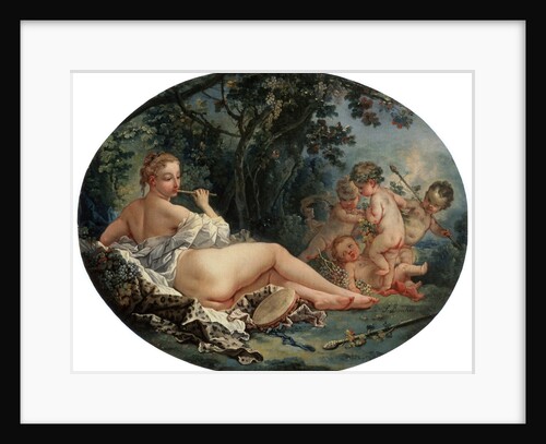Bacchante Playing a Reed-pipe, 18th century by François Boucher