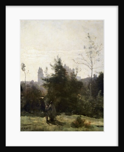 Château de Pierrefonds, 1860s. by Jean-Baptiste-Camille Corot