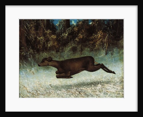 Doe Leaping, 19th century. by Gustave Courbet