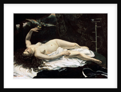 Woman with a Parrot, 1866. by Gustave Courbet