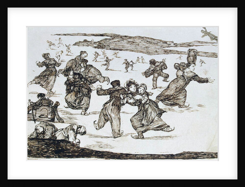 Skaters, between 1812 and 1823. by Francisco Goya