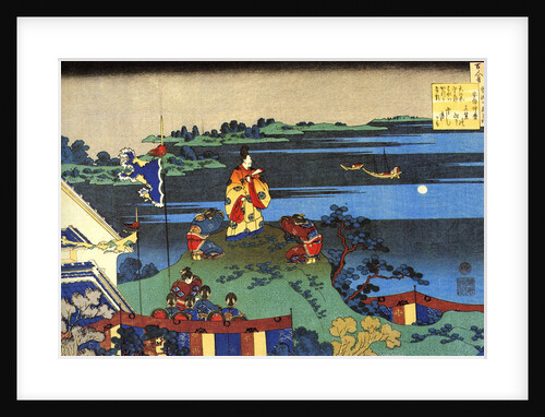 From the series Hundred Poems by One Hundred Poets: Abe no Nakamaro, c1830. by Hokusai