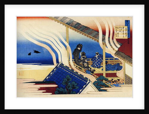 From the series Hundred Poems by One Hundred Poets: Fujiwara no Yoshitaka, c1830. by Hokusai