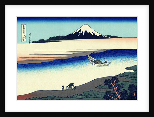 Tama River in Musashi Province (from a Series 36 Views of Mount Fuji), 1830-1833. by Hokusai