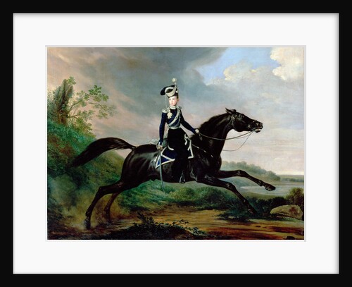 Equestrian Portrait of Grand Prince Alexander Nikolayevich,, 1832. by Franz Kruguer