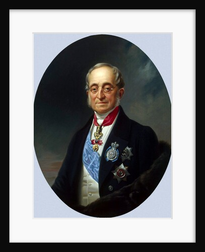 Portrait of the Chancellor of the Russian Empire Count Karl Robert Nesselrode,, 1840s by Franz Kruguer