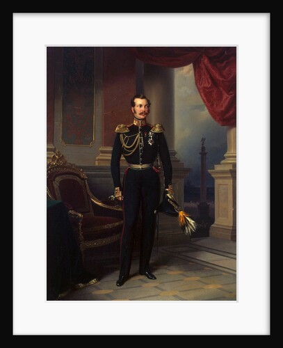 Portrait of the Crown prince Alexander Nikolayevich,, c1840 by Franz Kruguer
