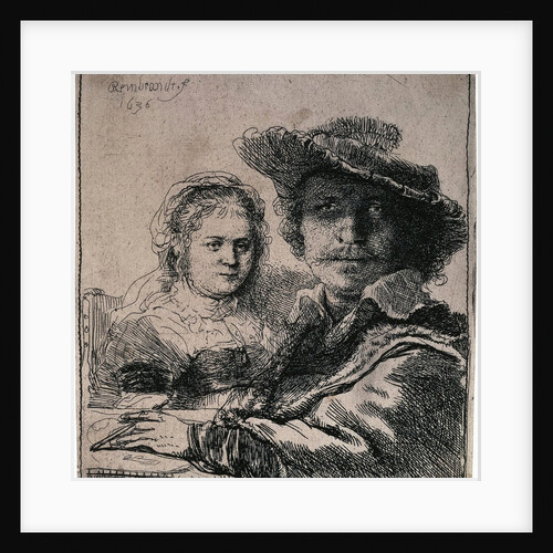 Self-Portrait with Saskia, 1636. by Rembrandt Harmensz van Rijn
