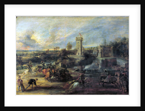 Tournament in front of Castle Steen, 1635-1637. by Peter Paul Rubens