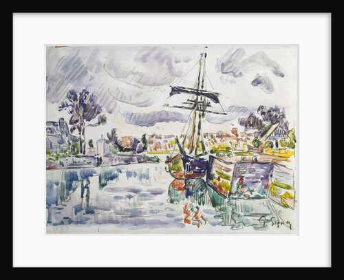 Sailboat at a Pier, 1920s. by Paul Signac