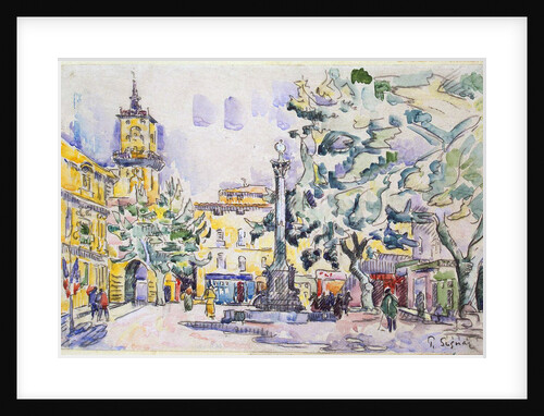 Square of the Hotel de Ville in Aix-en-Provence, early 20th century by Paul Signac