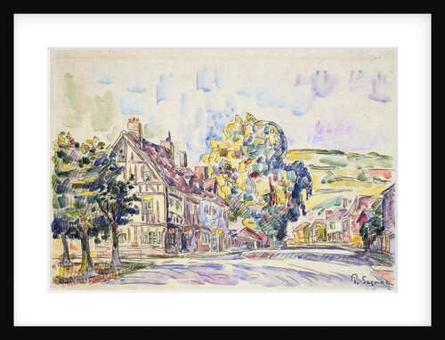 Street with a Frame House in Normandy, c1925 by Paul Signac