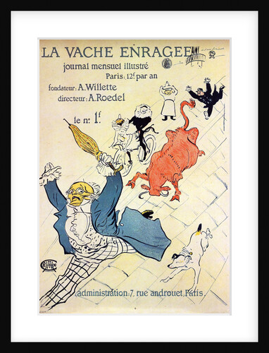 La Vache enragée, 1896. by Henri de Toulouse-Lautrec