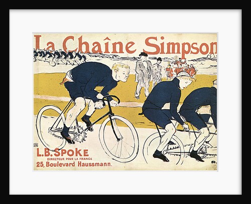 La chaîne Simson, (Advertising Poster), 1896. by Henri de Toulouse-Lautrec