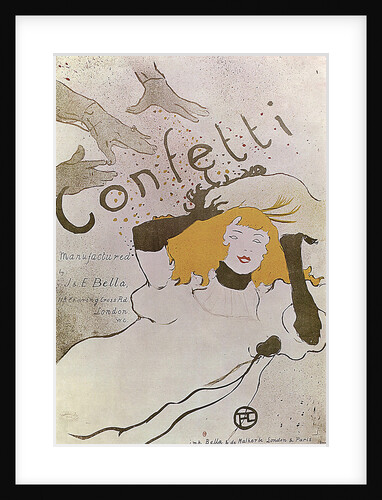 Confetti, 1893. by Henri de Toulouse-Lautrec
