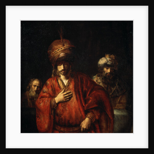 Haman Recognizes His Fate (David and Uriah), 1665. by Rembrandt Harmensz van Rijn