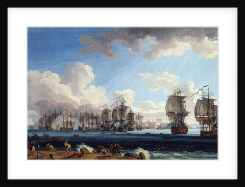 The Naval Battle of Chesma on 5 July 1770, 18th century. by Jacob Philip Hackert