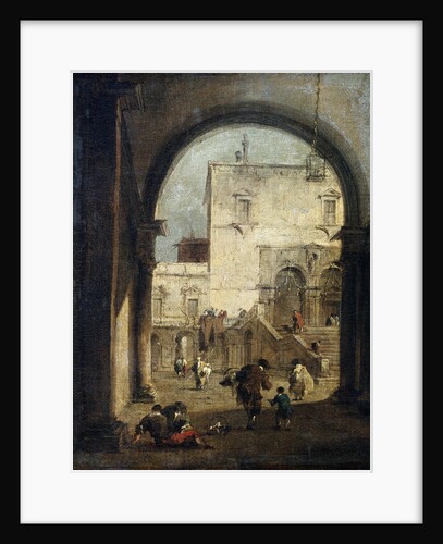 View of a Square and a Palace, between 1775 and 1780. by Francesco Guardi