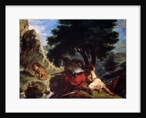 Lion Hunt in Morocco, 1854. by Eugène Delacroix