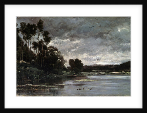 The River Bank, 1866. by Charles François Daubigny