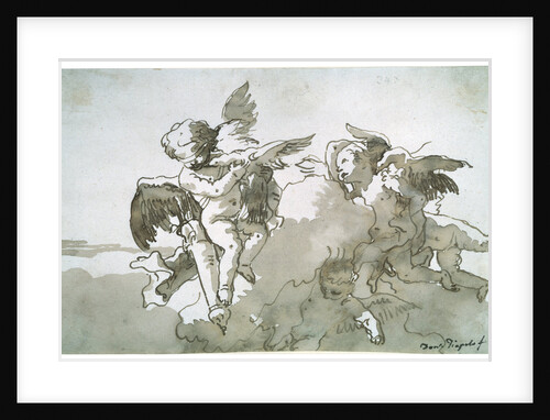Cupids with Doves and a Torch, 17th centruy by Giovanni Battista Tiepolo