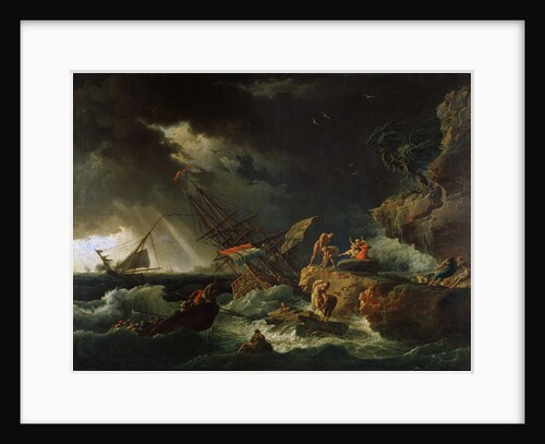 Storm at the Sea, 1740s. by Claude-Joseph Vernet