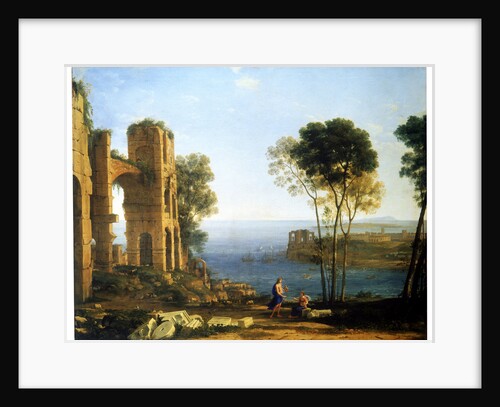 Coast View with Apollo and the Cumaean Sibyl, between 1645 and 1649. by Claude Lorrain