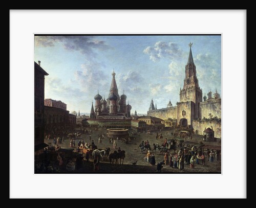 The Red Square in Moscow, 1801. by Fyodor Yakovlevich Alexeev