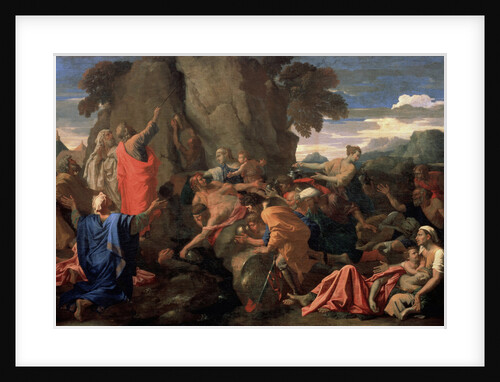 Moses Striking Water from the Rock, 1649. by Nicolas Poussin