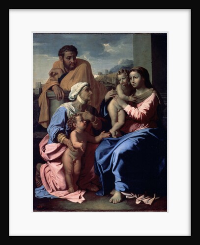 The Holy Family with John the Baptist and Saint Elizabeth, 1644-1655. by Nicolas Poussin