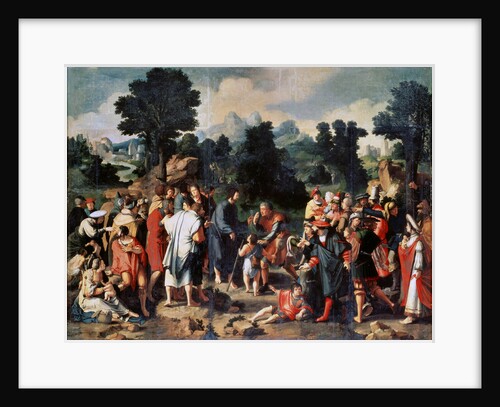 The Healing of Blind Man of Jericho, (Central panel), 1531. by Lucas van Leyden