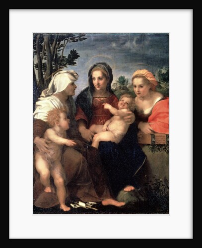 Virgin and Child with Saints Catherine, Elisabeth and John the Baptist, 1510s. by Andrea del Sarto