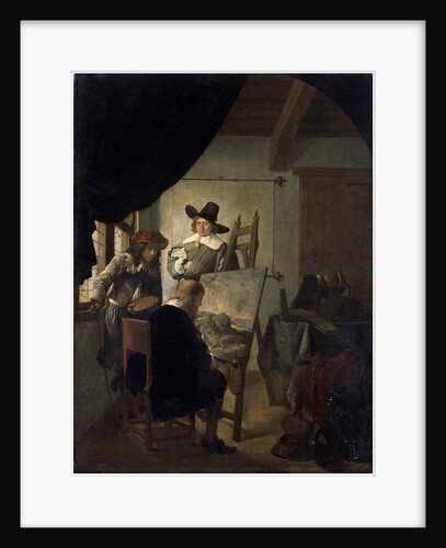 Visit in an Artists Atelier, 1659. by Job Adriaensz Berckheyde