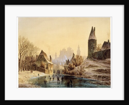 Skating Rink on a River, 1855. by Anton Doll