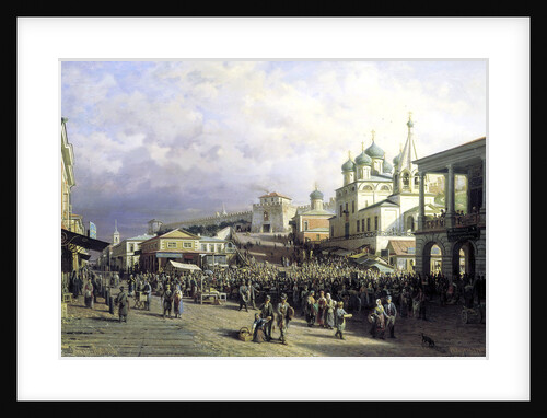 Market in Nizhny Novgorod, 1872. by Pyotr Petrovich Vereshchagin
