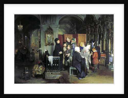 Before the Confession, 1877. by Alexei Ivanovich Korzukhin
