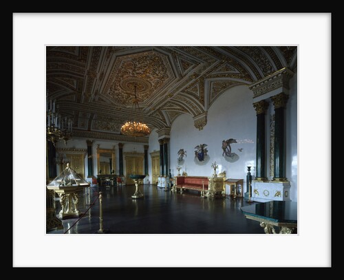 The Malachite Hall of the Winter Palace in Saint Petersburg, 1837-1839. by Aleksandr Bryullov